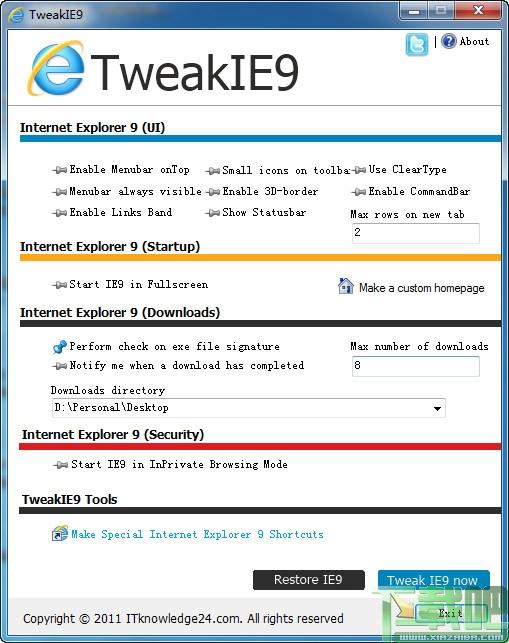 TweakIE9,IE9定制,IE9定制工具